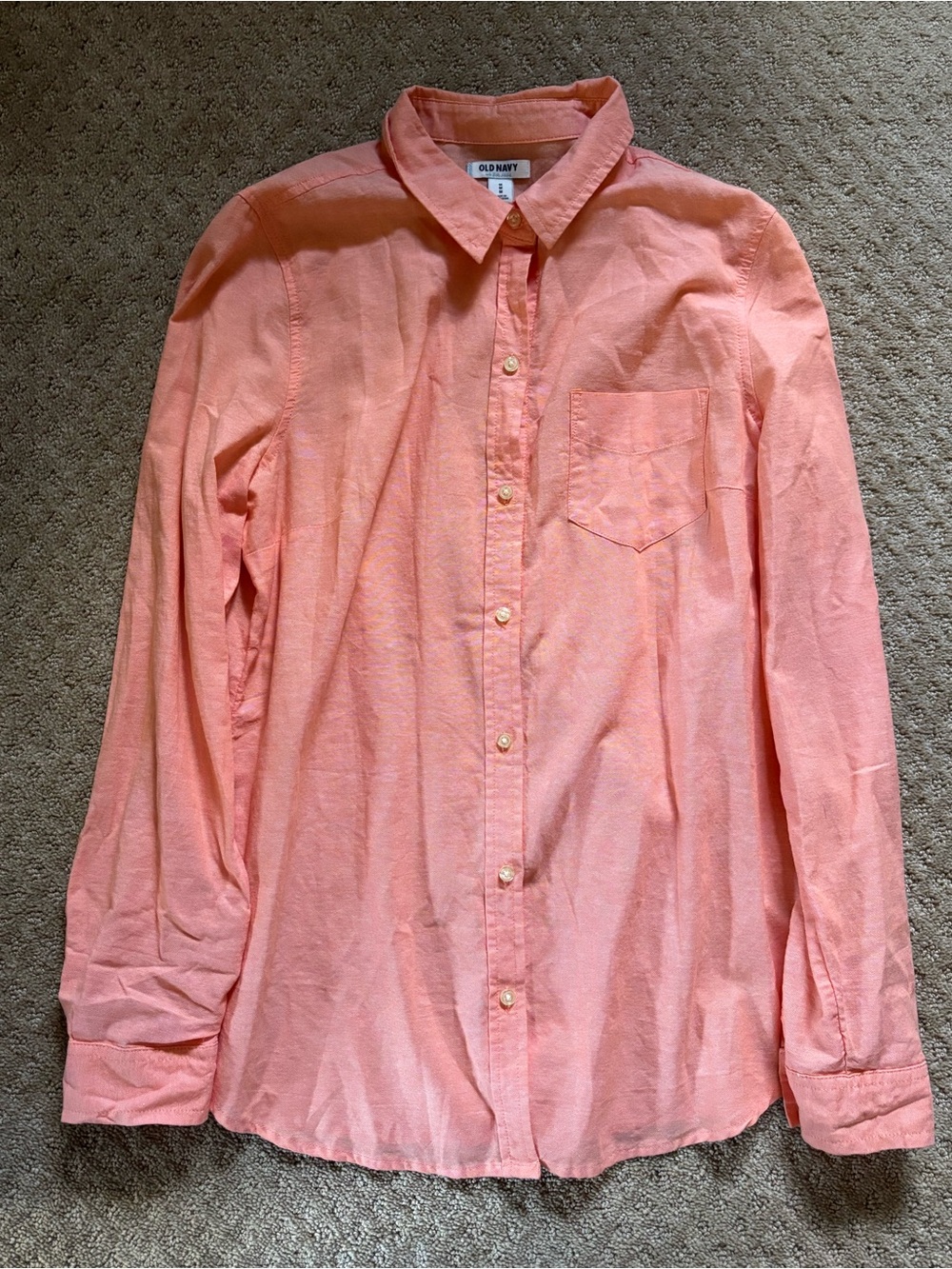 Old Navy Men’s Orange Button Down Shirt